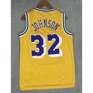 Mitchell & Ness 1984-85 Jersey Magic Johnson #32 Lakers Mens Medium 40 Yellow